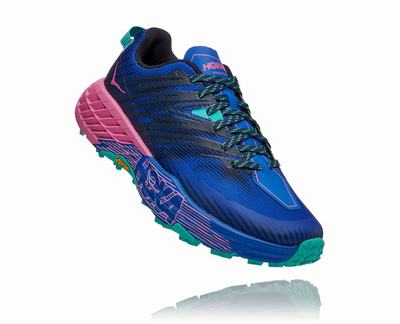 Hoka One One Speedgoat 4 Női Utcai Cipő - Kék/Rózsaszín [H0389-190]